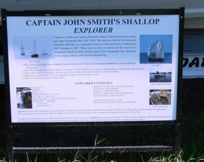 Captain John Smith’s Shallop Marker image. Click for full size.