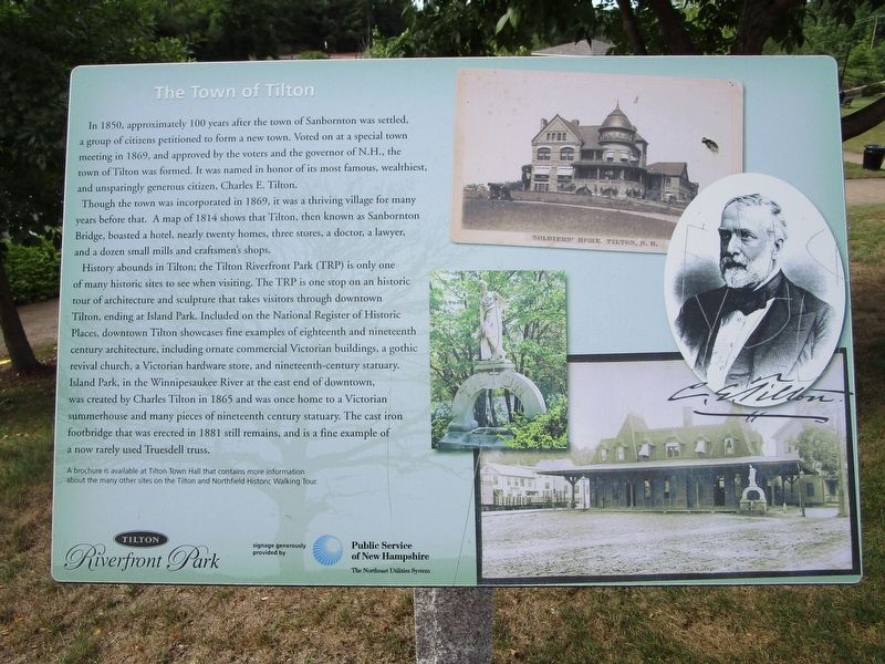 The Town of Tilton Marker image. Click for full size.