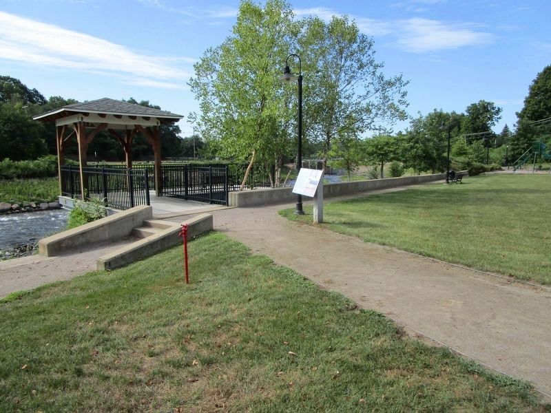 The Winnipesaukee River Marker at Riverfront Park. Click for full size. The Winnipesaukee River Marker at Riverfront Park image. Click for full size.