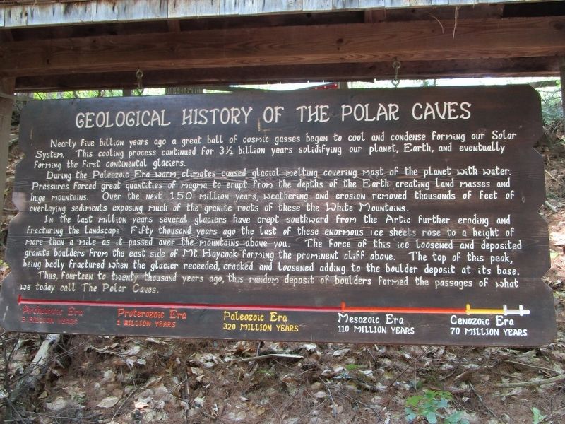 Geological History of the Polar Caves Marker image. Click for full size.