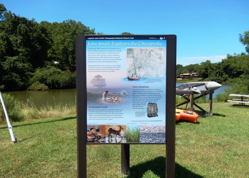 Captain John Smith explores the Chesapeake Marker-Panel 2. Click for full size. Captain John Smith explores the Chesapeake Marker-Panel 2 image. Click for full size.