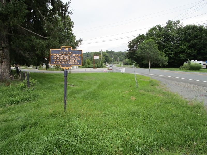 Site of First Hoosic Baptist Church Marker. Click for full size. Site of First Hoosic Baptist Church Marker image. Click for full size.