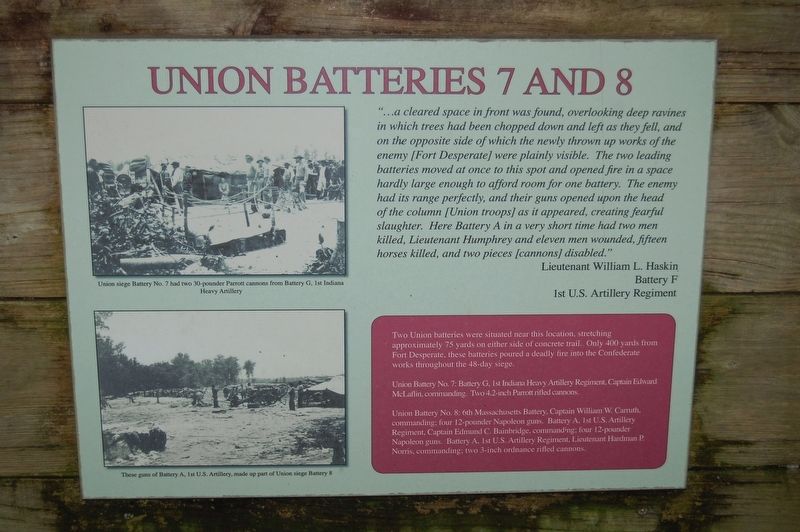 Union Batteries 7 and 8 Marker image. Click for full size.