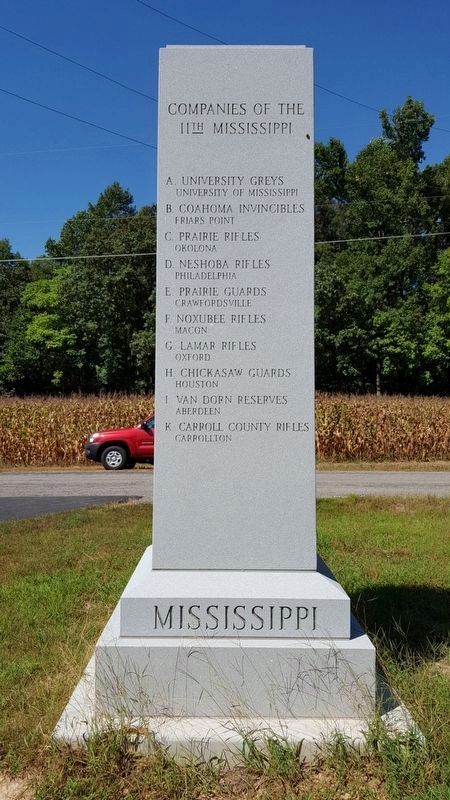 11th Mississippi Monument (rear) image. Click for full size.