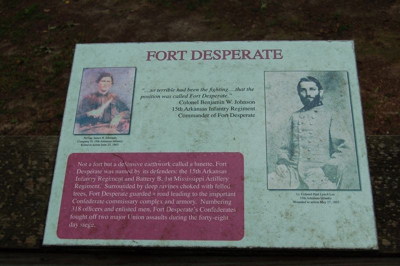 Fort Desperate Marker image. Click for full size.