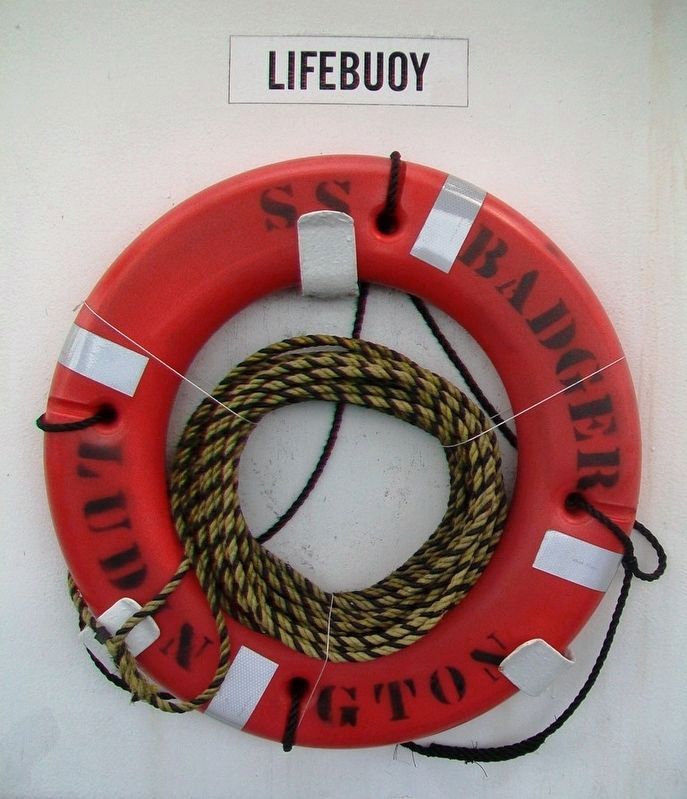<i>S.S. Badger</i> Life Buoy. Click for full size. <i>S.S. Badger</i> Life Buoy image. Click for full size.