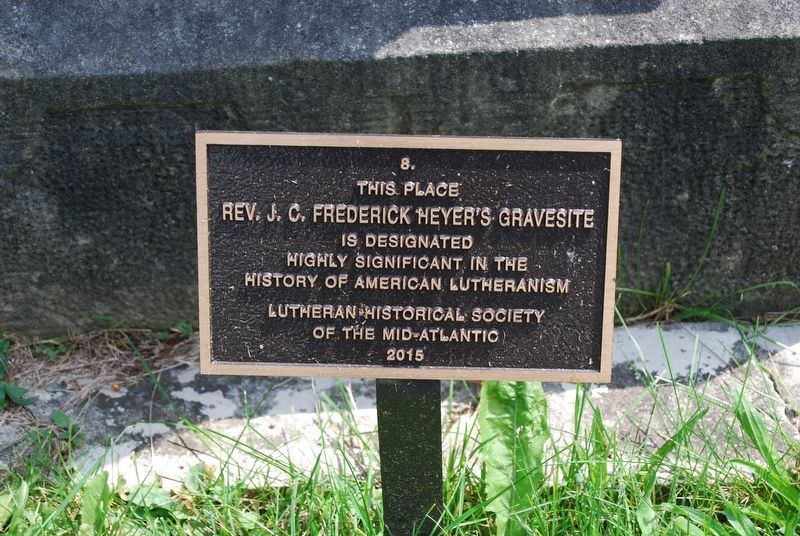 John Christian Frederick Heyer Grave Marker. Click for full size. John Christian Frederick Heyer Grave Marker image. Click for full size.