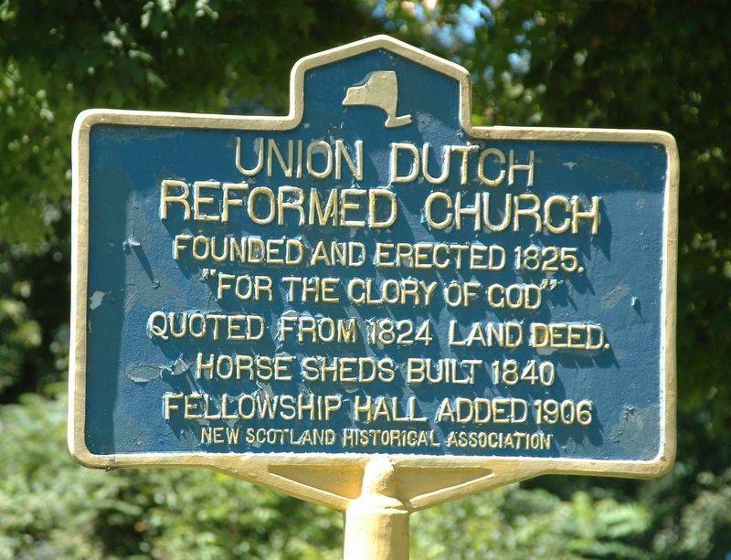 Union Dutch Reformed Church Marker image. Click for full size.