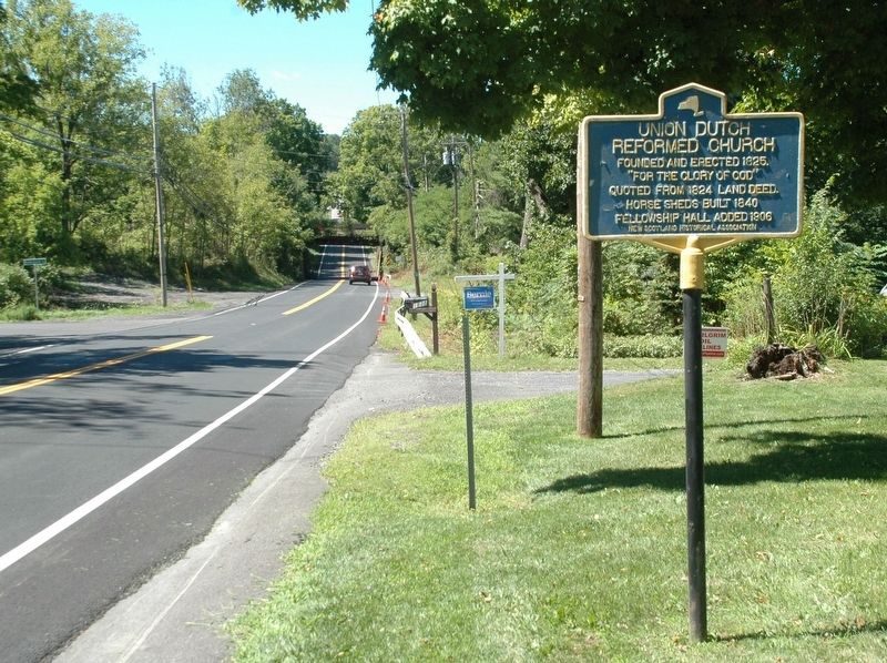 Union Dutch Reformed Church Marker along Route 443. Click for full size. Union Dutch Reformed Church Marker along Route 443 image. Click for full size.