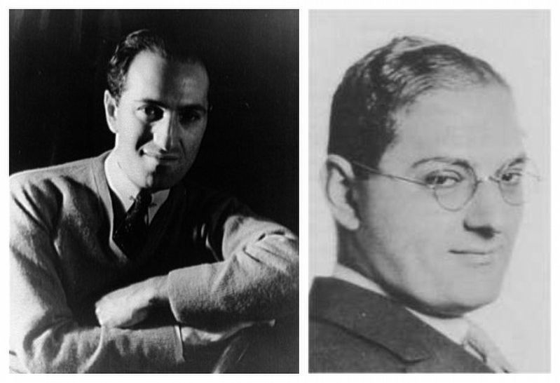 Left side: George Gershwin (Jacob Gershwine) / Ira Gershwin (Israel Gershowitz) image. Click for full size.