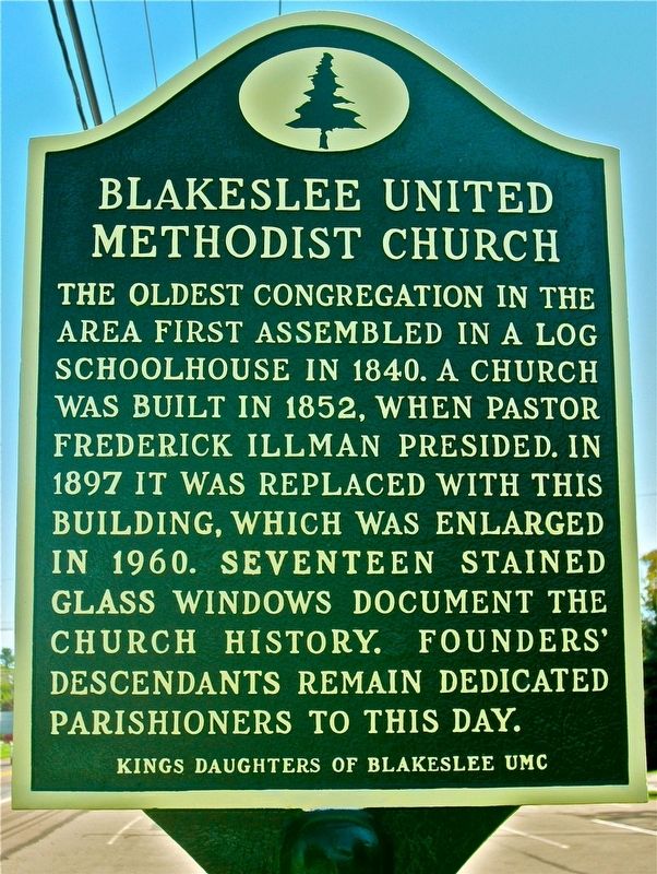 Blakeslee United Methodist Church Marker image. Click for full size.