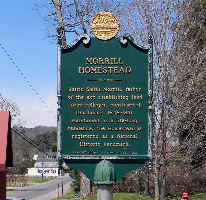 Original 1962 Morrill Homestead marker (replaced in 2013) image. Click for full size.
