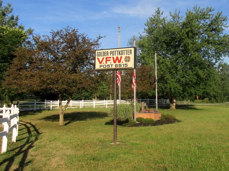 Golder Pottkotter Post Veterans Memorial Marker. Click for full size. Golder Pottkotter Post Veterans Memorial Marker image. Click for full size.