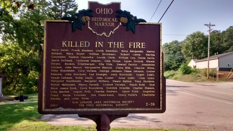 Golden Age Nursing Home Fire / Killed in the Fire Marker image. Click for full size.