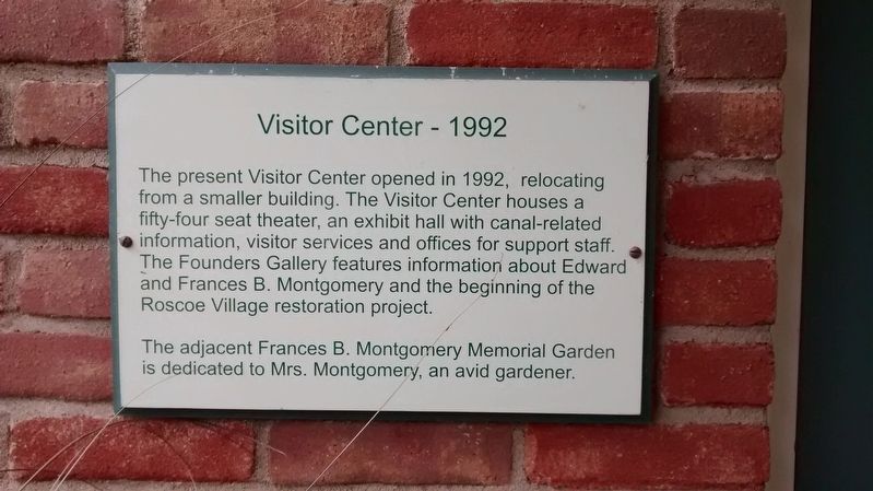 Visitor Center - 1992 Marker image. Click for full size.