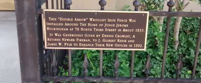 "Double Arrow" Wrought Iron Fence Marker image. Click for full size.