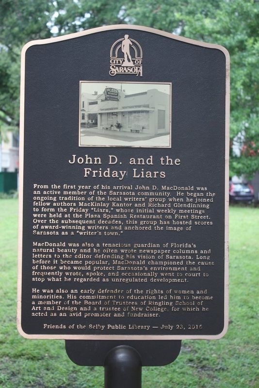 John D. and the Friday Liars Marker. Click for full size. John D. and the Friday Liars Marker image. Click for full size.