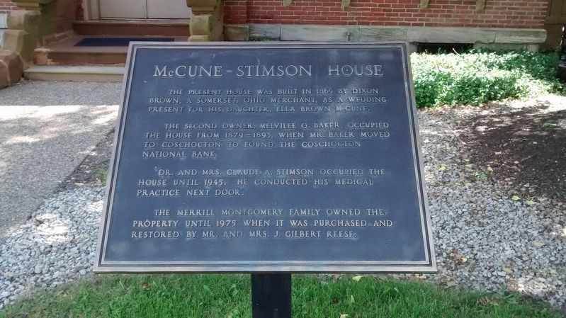 McCune-Stimson House Marker image. Click for full size.