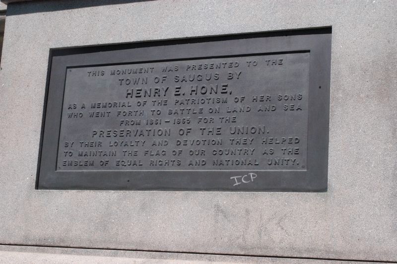 Saugus Massachusetts Memorial. Click for full size. Saugus Massachusetts Memorial image. Click for full size.