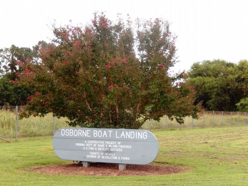 Sign at the entrance to Osborne Park Boat Landing image. Click for full size.