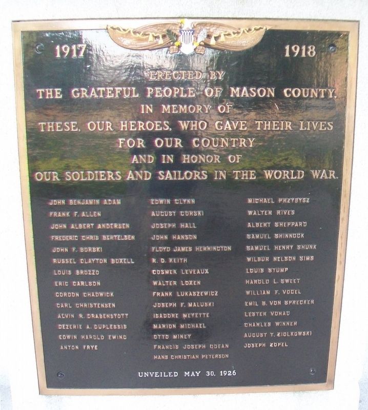 World War I Memorial Marker image. Click for full size.