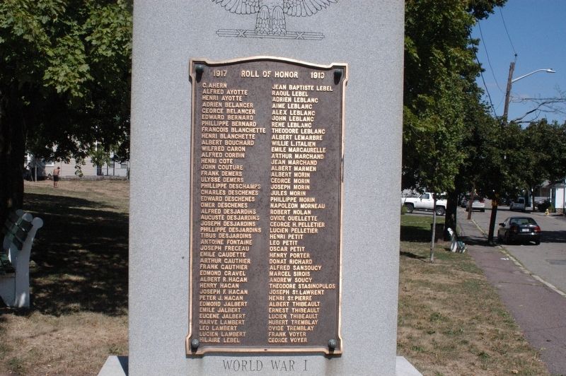World War I Memorial Marker. Click for full size. World War I Memorial Marker image. Click for full size.