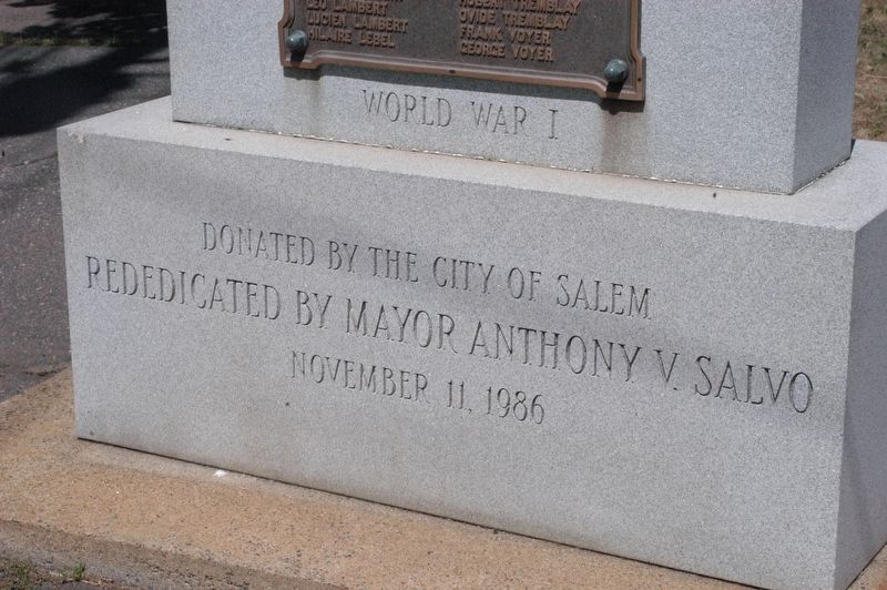 World War I Memorial Marker. Click for full size. World War I Memorial Marker image. Click for full size.