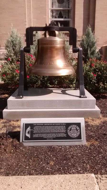 The Original Lancaster Methodist's Bell and Marker image. Click for full size.