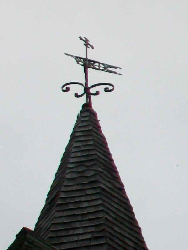 Our Saviour's Lutheran Church Steeple Weathervane image. Click for full size.