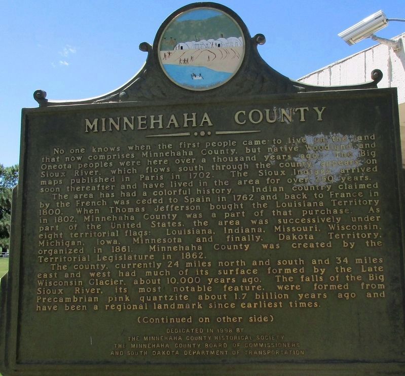 Minnehaha County Marker image. Click for full size.