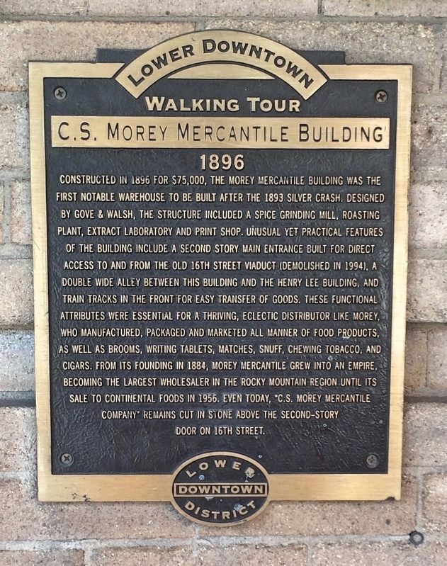 C. S. Morey Mercantile Building Marker image. Click for full size.
