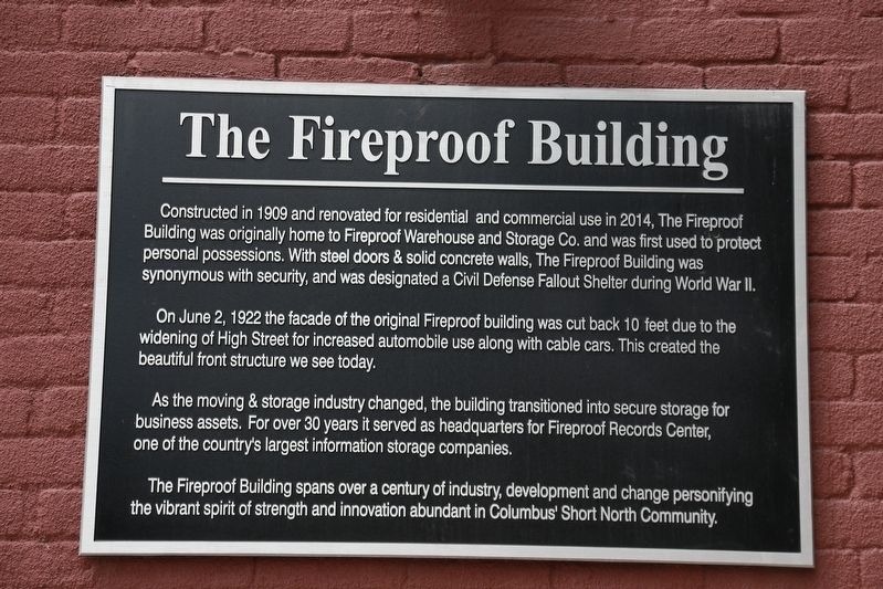 The Fireproof Building Marker. Click for full size. The Fireproof Building Marker image. Click for full size.