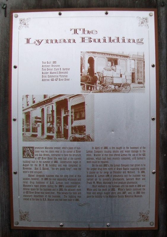 The Lyman Building Marker image. Click for full size.