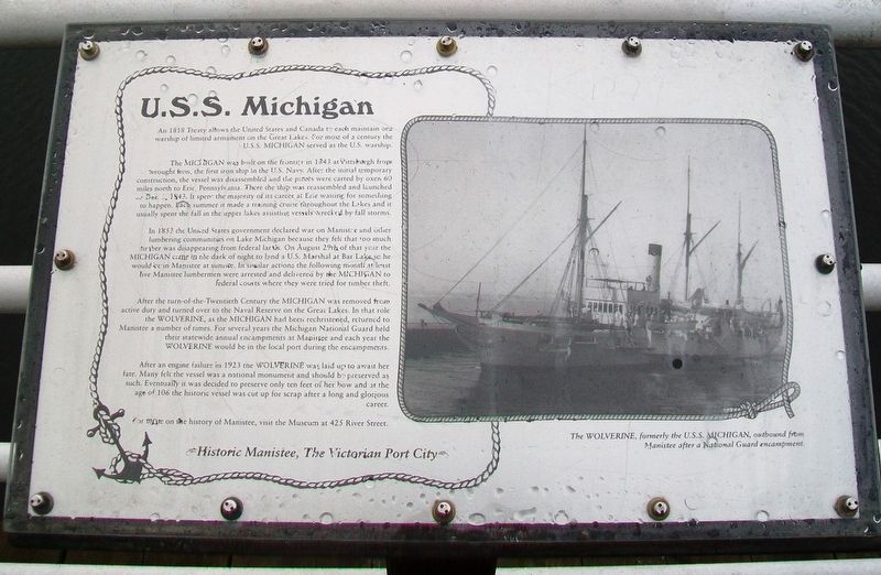 U.S.S. Michigan Marker image. Click for full size.