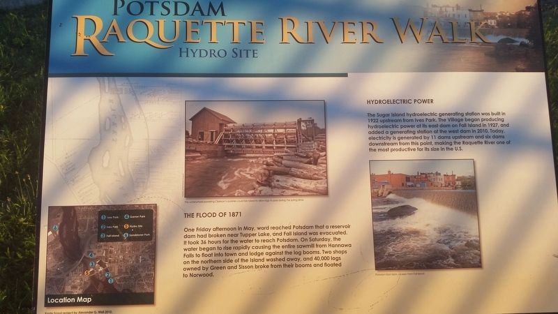 Potsdam Raquette River Walk - Hydro Site Marker image. Click for full size.
