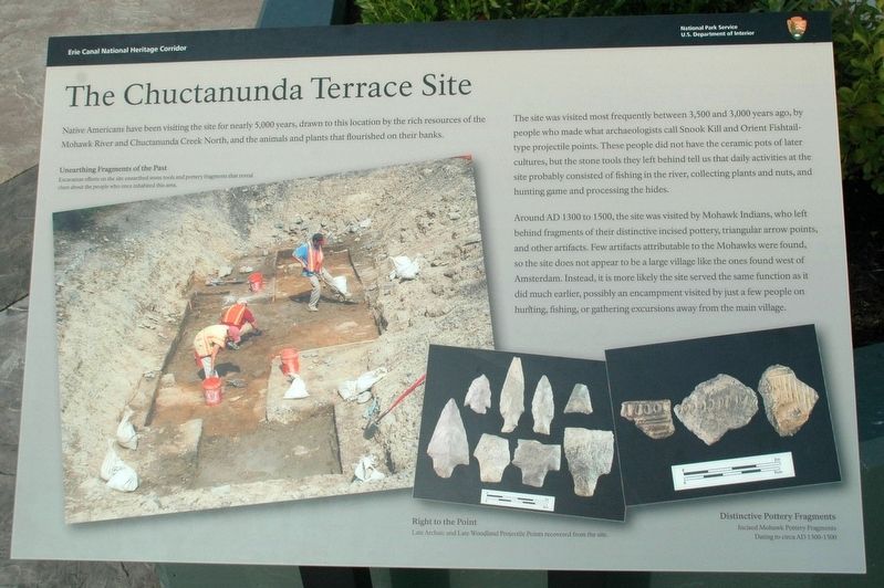 Chuctanunda Terrace Site Interpretive Panel image. Click for full size.