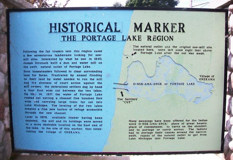 The Portage Lake Region Marker image. Click for full size.