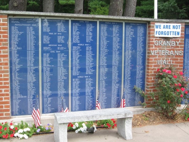 Granby Veterans Wall image. Click for full size.
