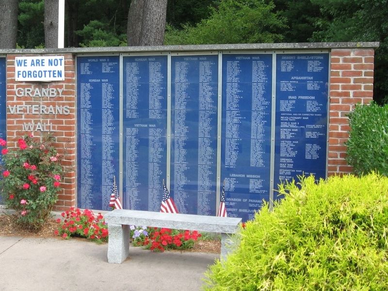 Granby Veterans Wall image. Click for full size.