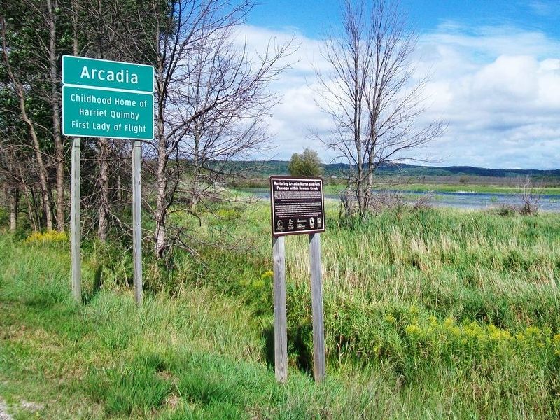 Restoring Arcadia Marsh and Fish Passage within Bowens Creek Marker. Click for full size. Restoring Arcadia Marsh and Fish Passage within Bowens Creek Marker image. Click for full size.