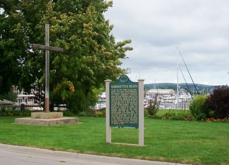 Marquette's Death Marker. Click for full size. Marquette's Death Marker image. Click for full size.