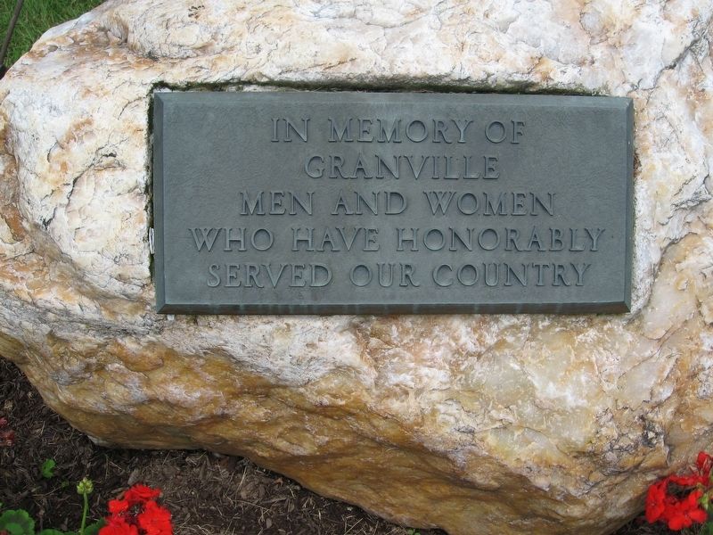 Granville Veterans Monument. Click for full size. Granville Veterans Monument image. Click for full size.