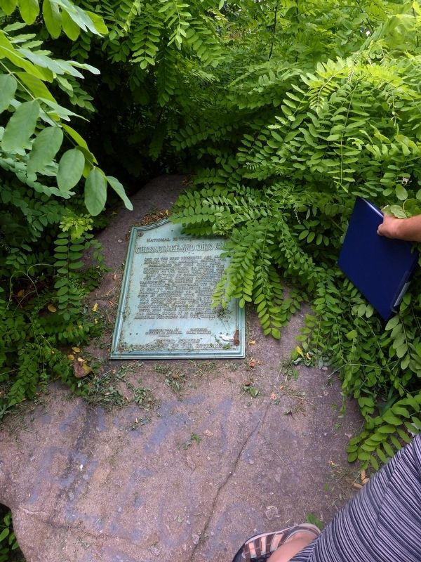 Chesapeake and Ohio Canal Marker. Click for full size. Chesapeake and Ohio Canal Marker image. Click for full size.