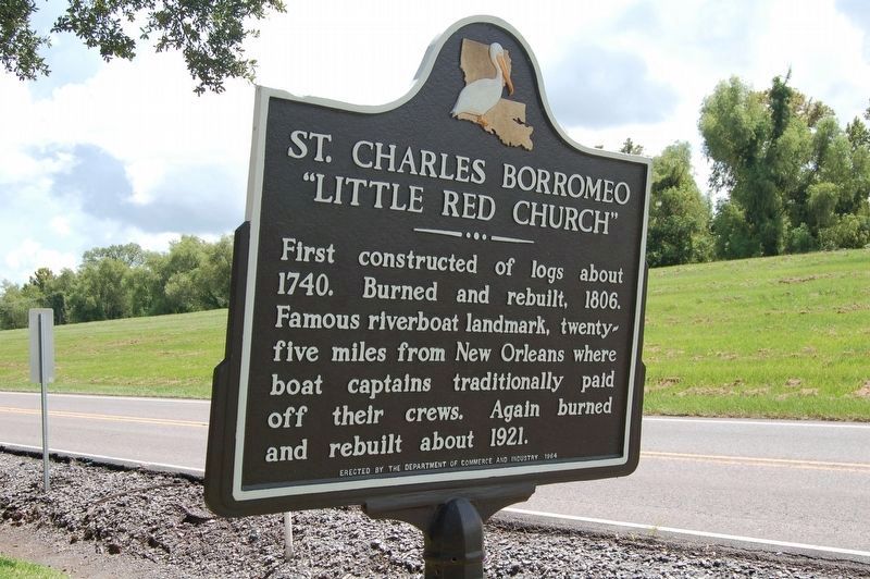 St. Charles Borromeo "Little Red Church" Marker. Click for full size. St. Charles Borromeo "Little Red Church" Marker image. Click for full size.