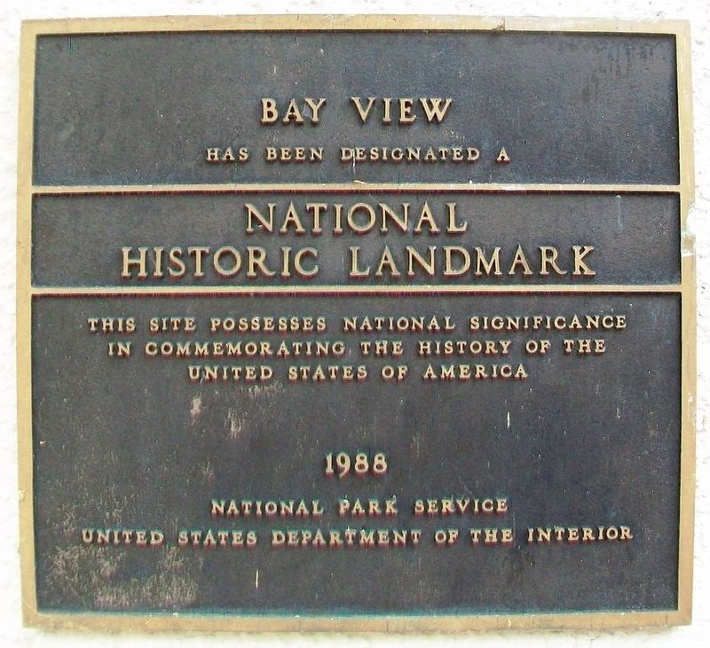 National Historic Landmark Marker on the John M. Hall Auditorium. Click for full size. National Historic Landmark Marker on the John M. Hall Auditorium image. Click for full size.
