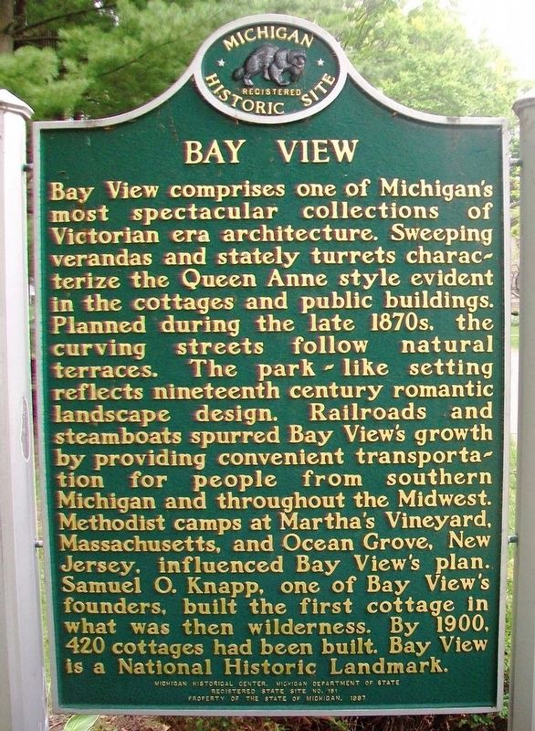 Bay View Marker (Side A) image. Click for full size.