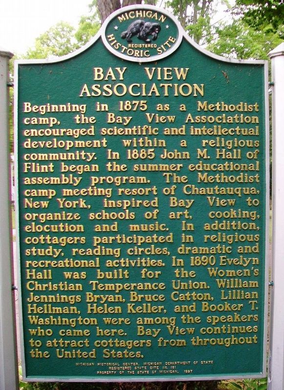 Bay View Association Marker (Side B) image. Click for full size.