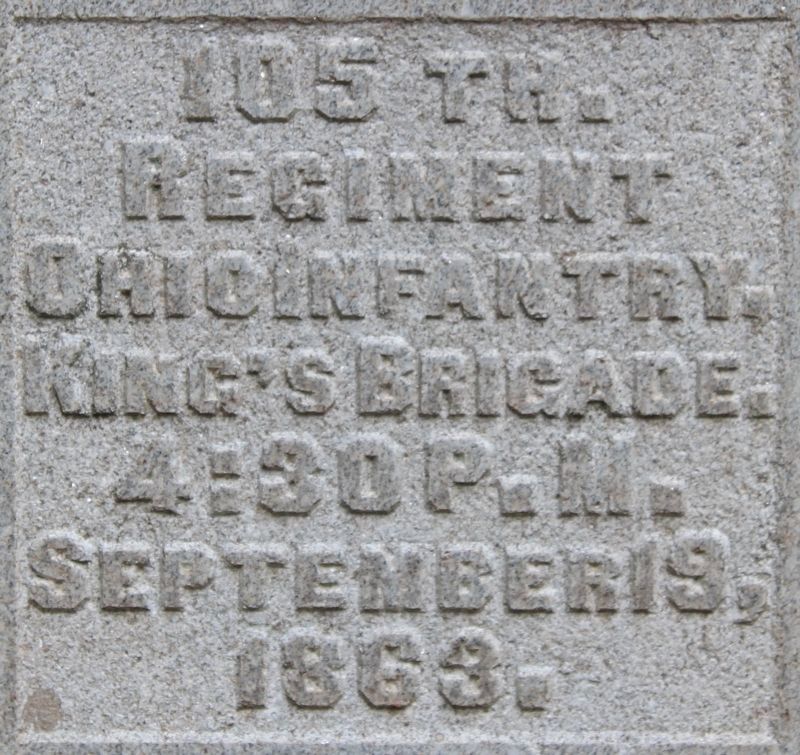 105th Ohio Marker. Click for full size. 105th Ohio Marker image. Click for full size.