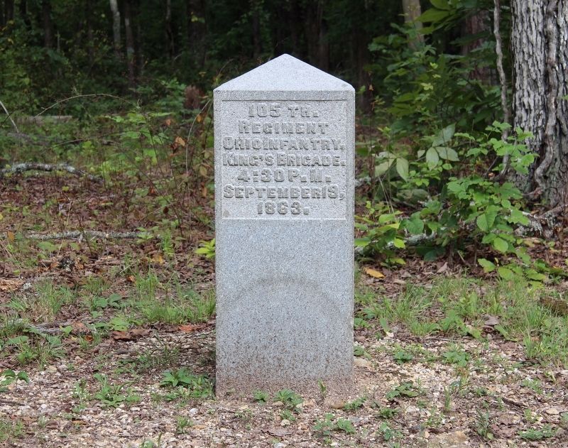 105th Ohio Marker. Click for full size. 105th Ohio Marker image. Click for full size.