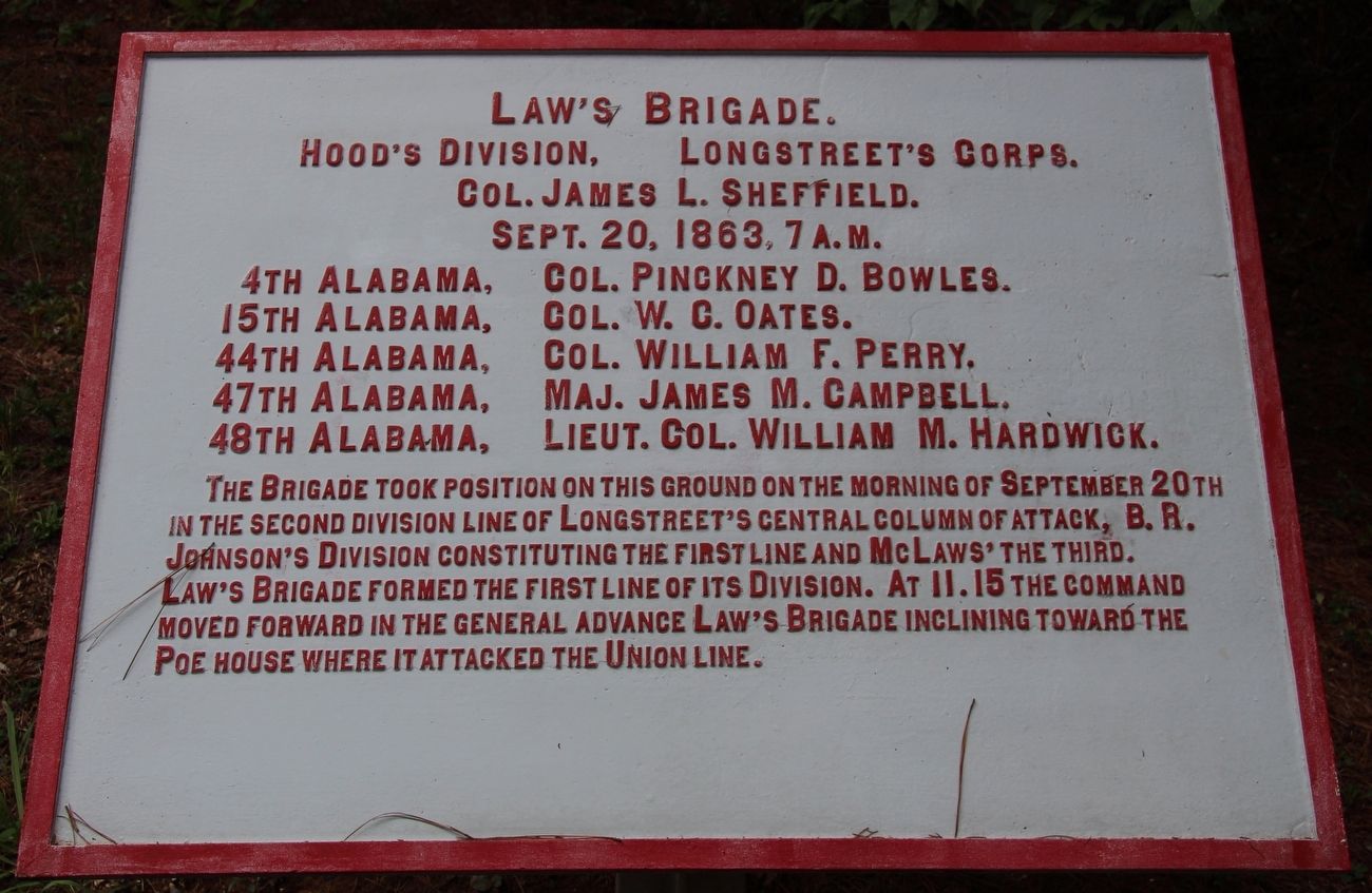 Law's Brigade Marker image. Click for full size.
